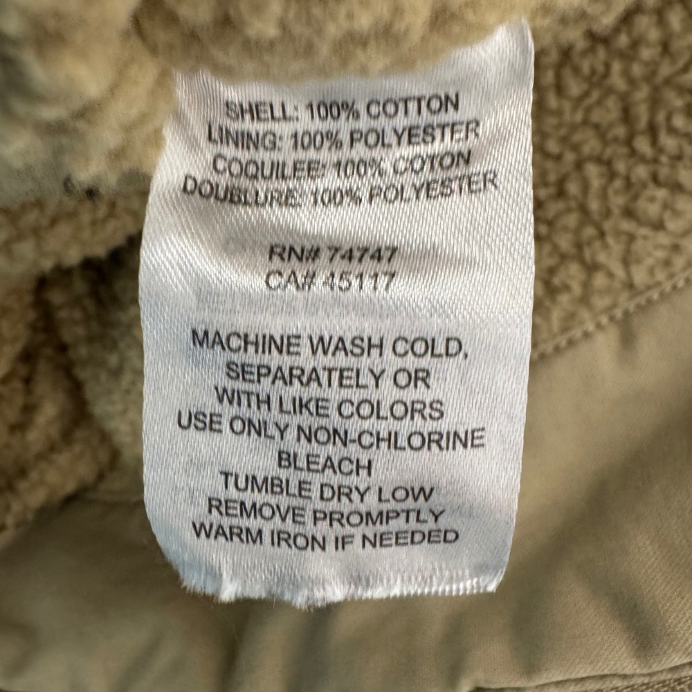 Red Head Men's 2XL Sherpa Lined Utility Vest Beige Full Zip Outdoor Workwear - Picture 5 of 9